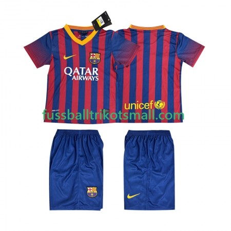 Fußballtrikots FC Barcelona 2013 2014 Retro Kinder Kurzarm Heimtrikotsatz kaufen
